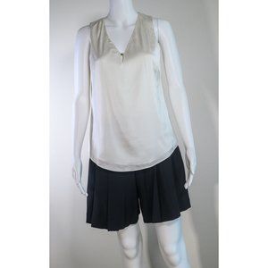 WHBM: Cream Silky Sleeveless Blouse